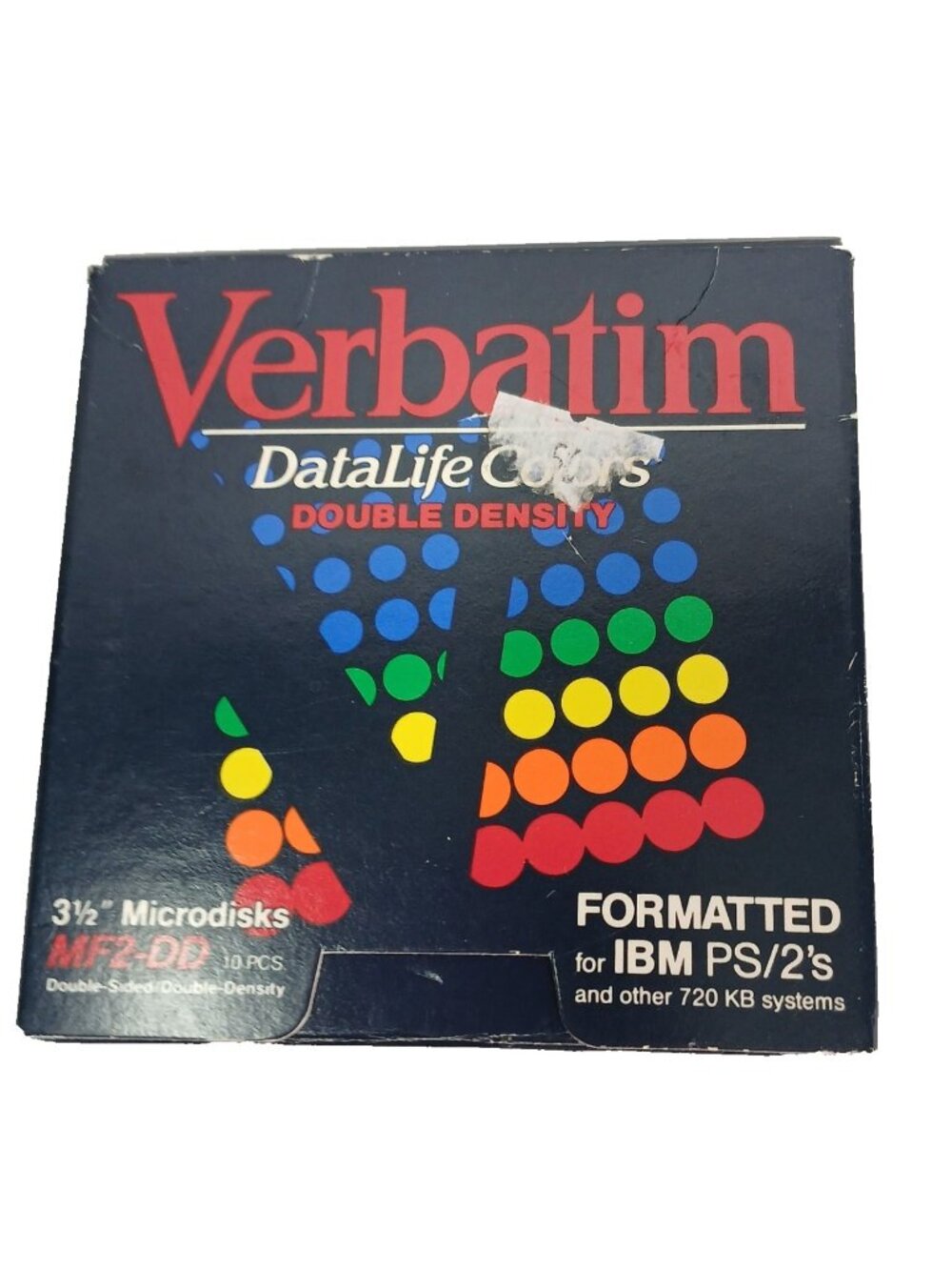 Verbatim Datalife Colors NEW 3 1/2" MF@-DD Double Density 12 in the Box Unused